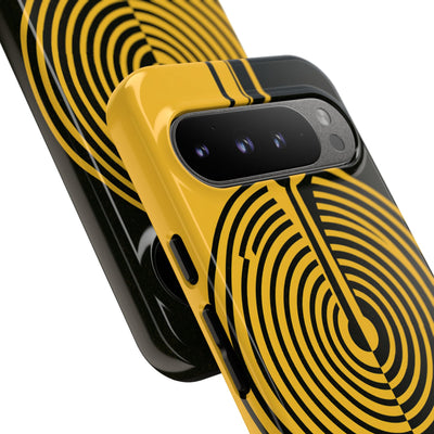 Yellow Tough Phone Case for Google Pixel - Voltage Sector Pulse