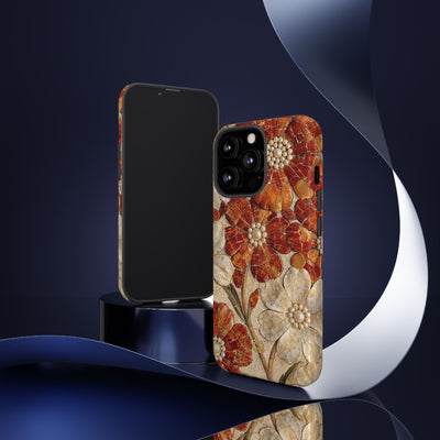 Carnelian Pearl Bloom · Tough Phone Case for iPhone · Orange