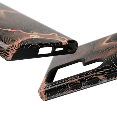 Mesa Elevation Contour · Tough Phone Case for Samsung · Black
