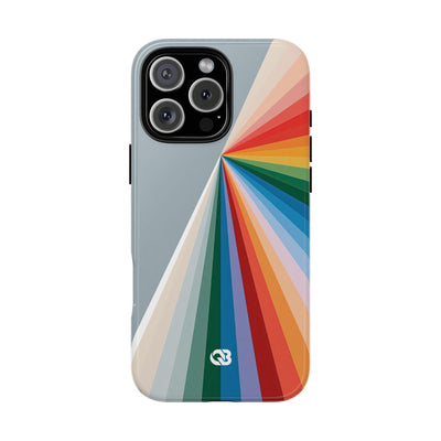 Grey Tough Phone Case for iPhone - Slate Prism Burst