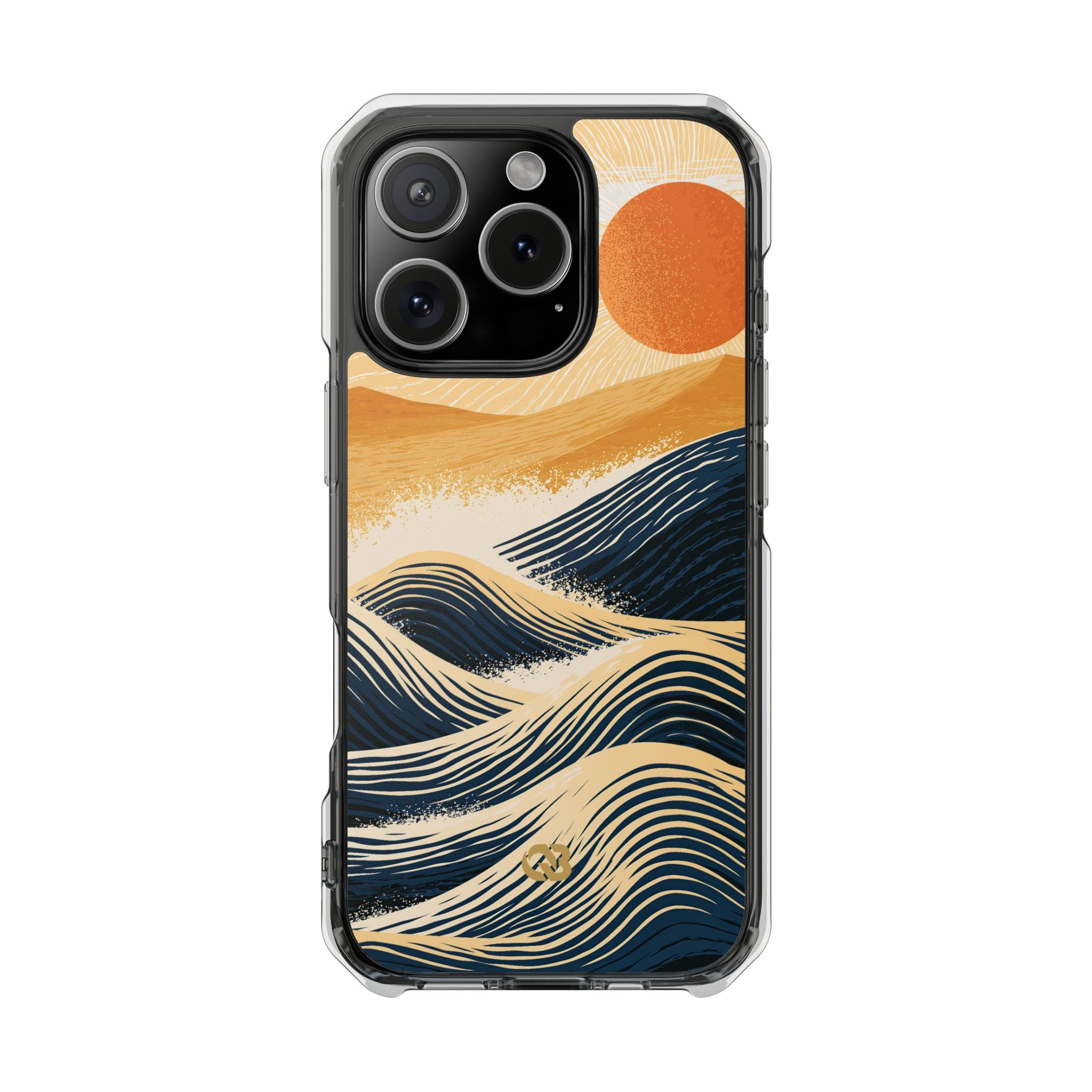 Blue Impact MagSafe Phone Case for iPhone - Kyoto Cresting Tide