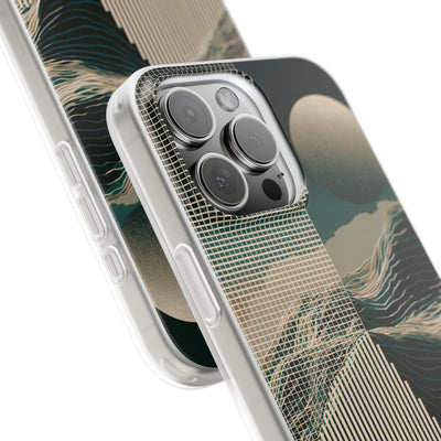 Green Lite Phone Case for iPhone - Lunar Moss Topography
