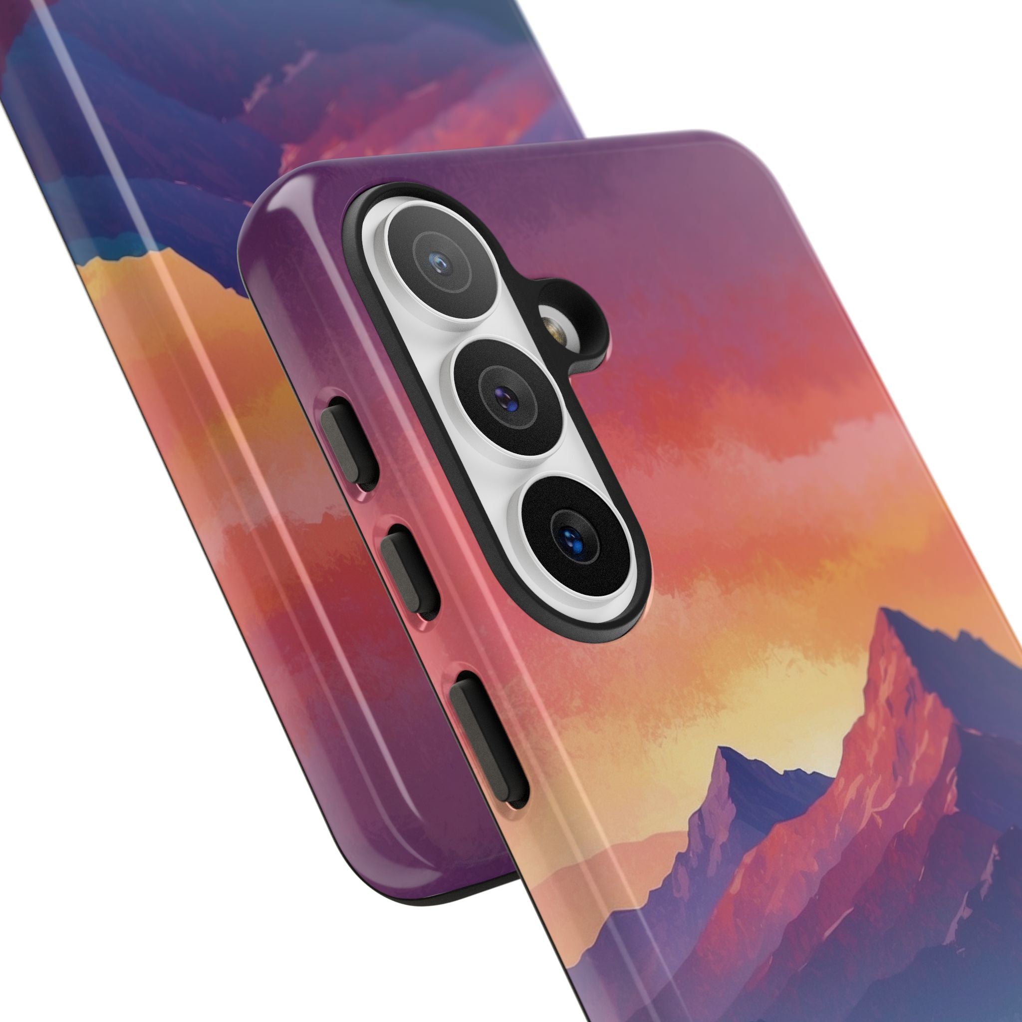 Crimson Mountain Dusk · Tough Phone Case for Samsung