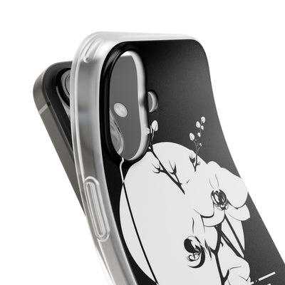 Black Lite Phone Case for iPhone - Lunar Orchid Grid