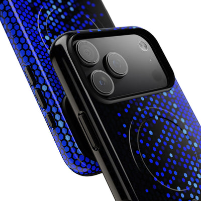 Cobalt Hex Dispersion · Tough 2.0 Magnetic Phone Case for iPhone · Blue