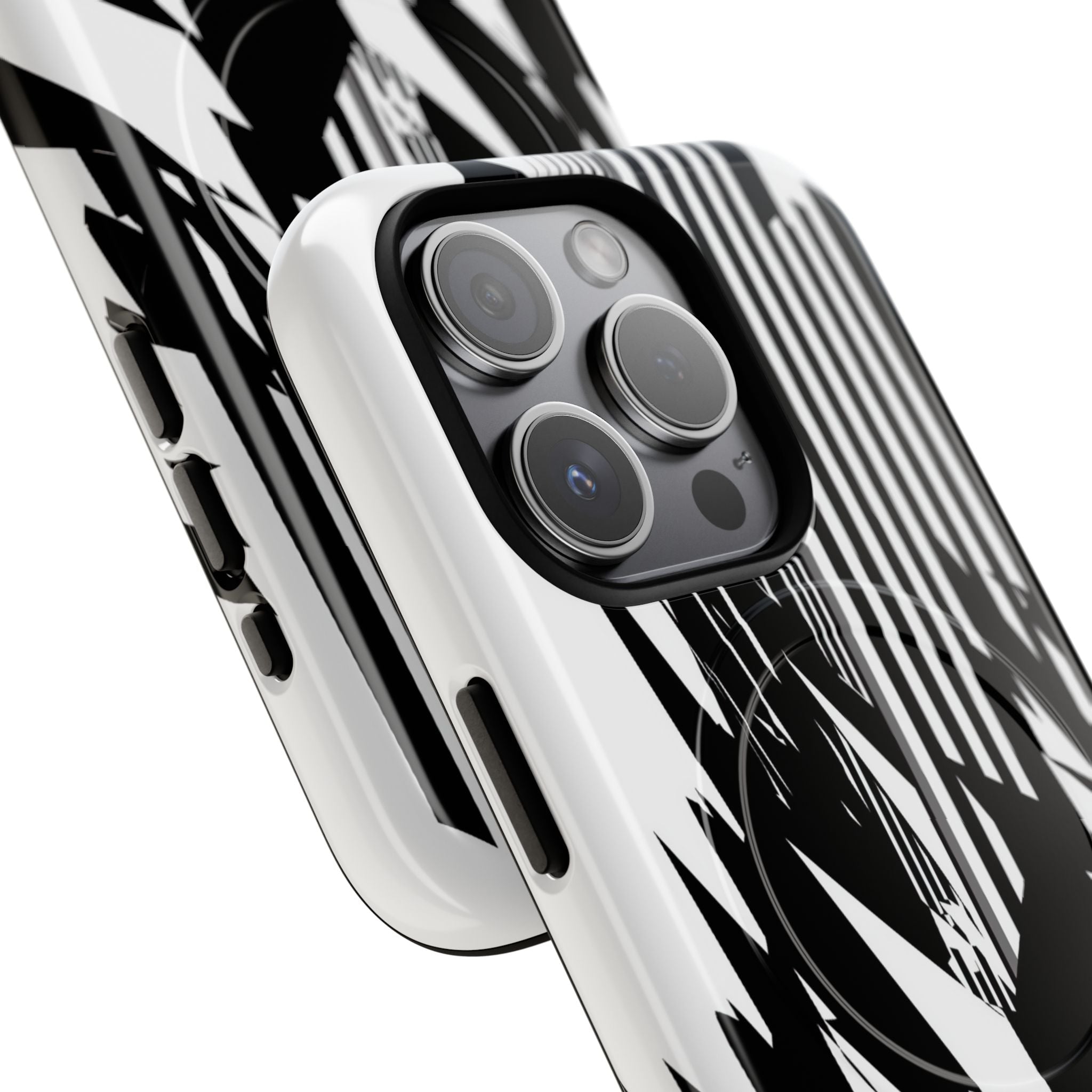 White Tough 2.0 Magsafe Phone Case for iPhone - Shattered Vector Spire
