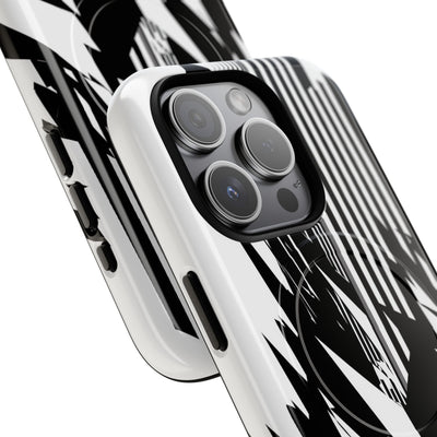 White Tough 2.0 Magsafe Phone Case for iPhone - Shattered Vector Spire