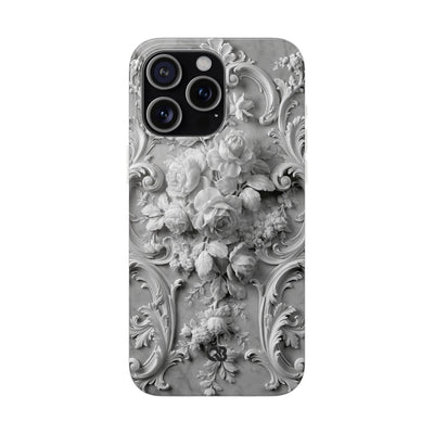 Rococo Marble Rose · Lite Phone Case for iPhone ·  White