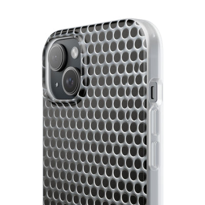 Silver Lite Phone Case for iPhone - Brutalist Steel Mesh