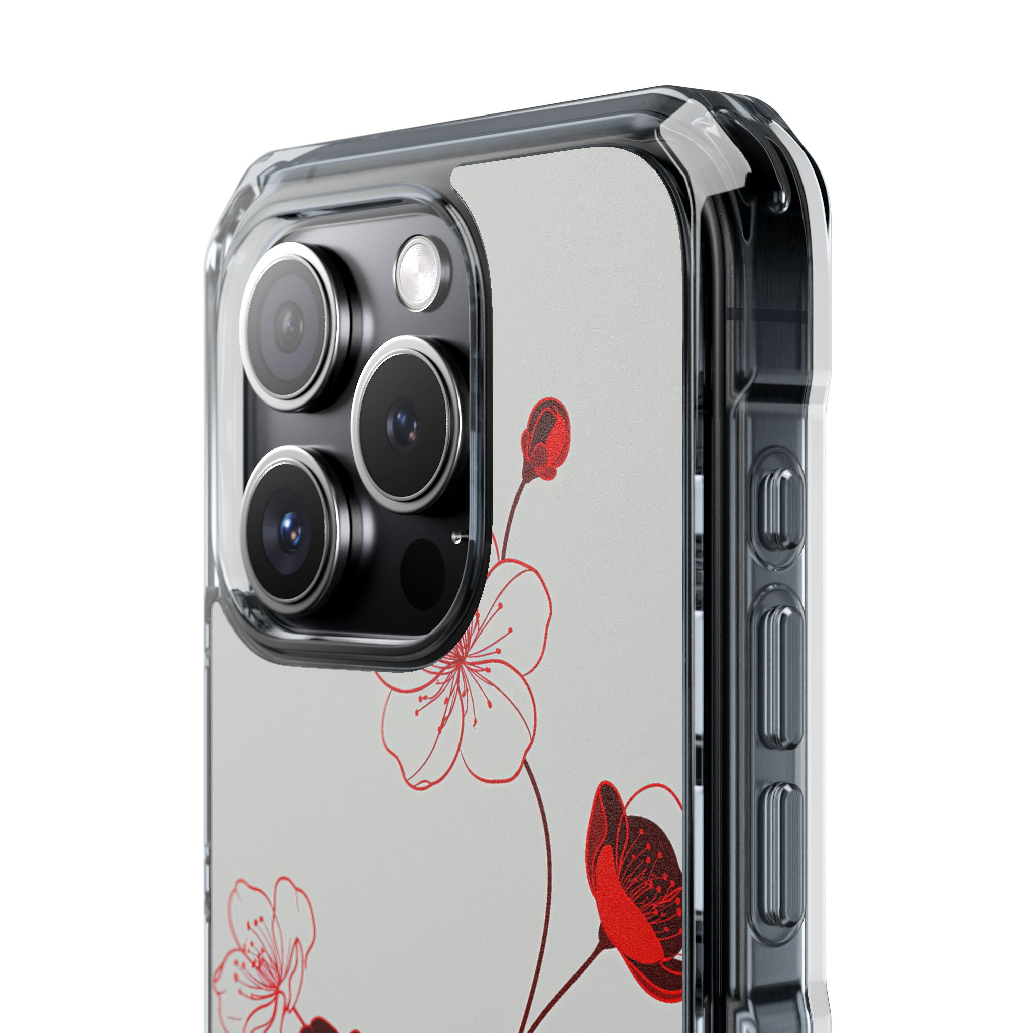 Red Impact MagSafe Phone Case for iPhone - Kyoto Ember Bloom