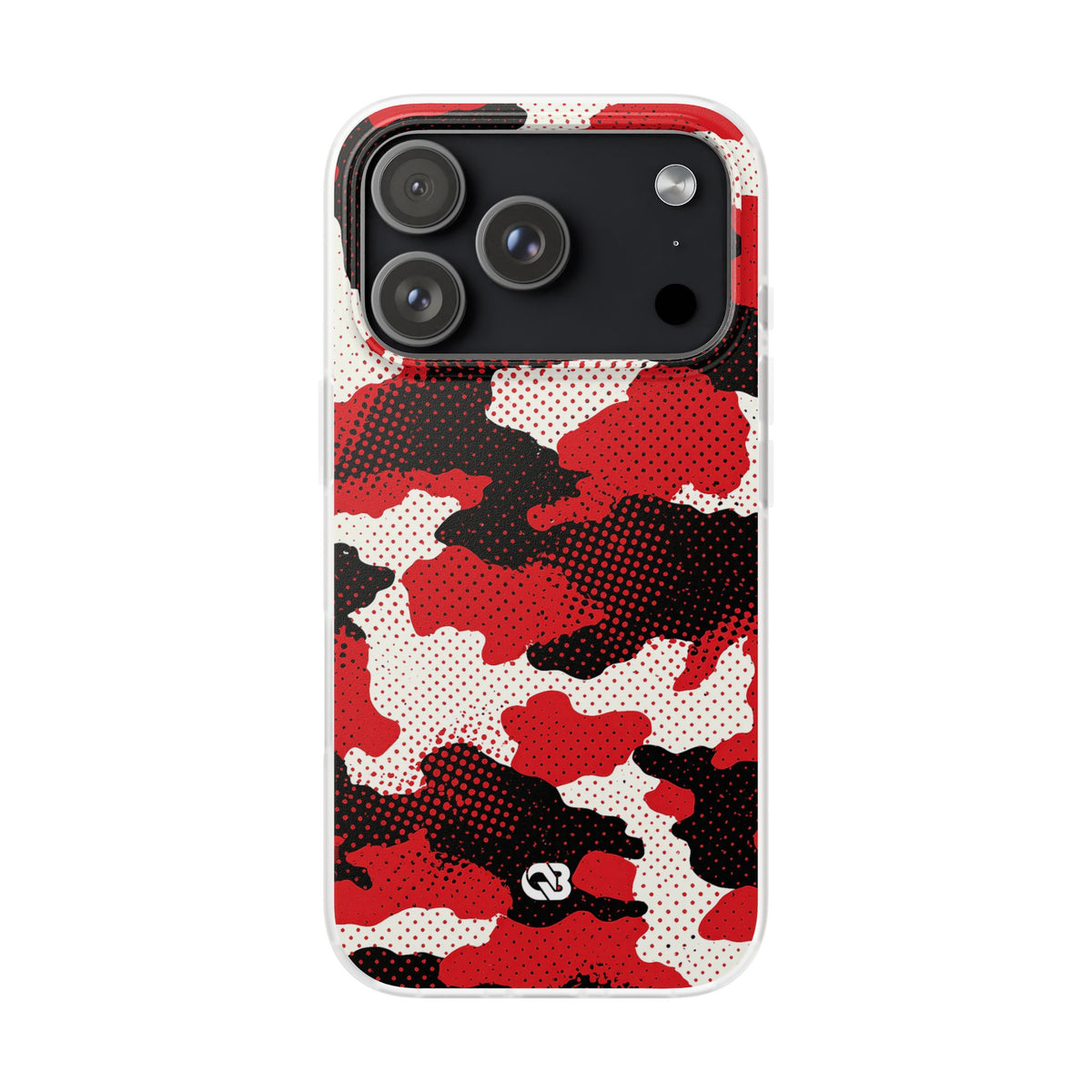 Crimson Halftone Camo · Lite Phone Case for iPhone ·  Red