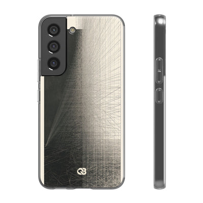 Beige Lite Phone Case for Samsung - Brutalist Graphite Grid