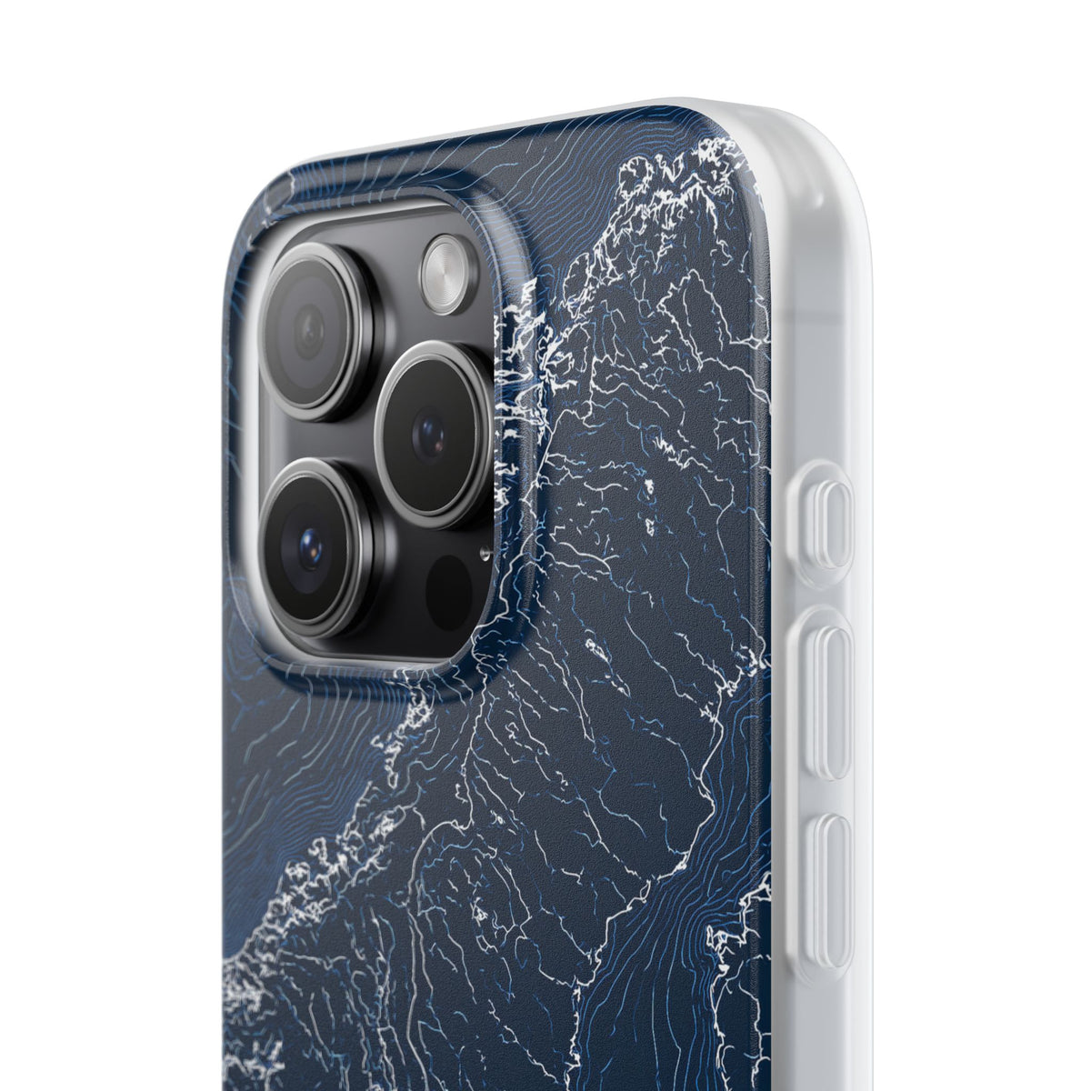 Nordic Contour Chart · Lite Phone Case for iPhone ·  Blue