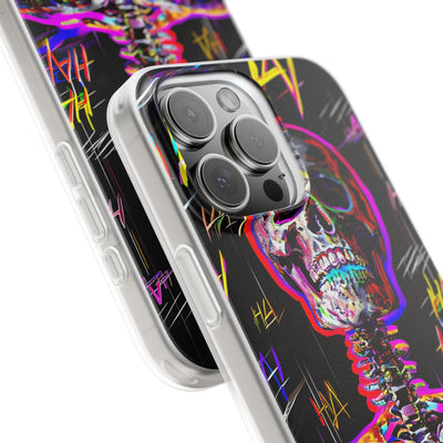 Neon Glitch Skeleton · Soft Handyhülle für iPhone