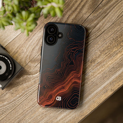 Black Tough Phone Case for iPhone - Volcanic Basalt Map