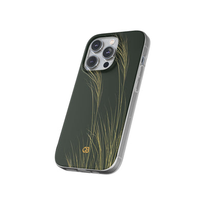 Green Lite Phone Case for iPhone - Midnight Gilded Grass