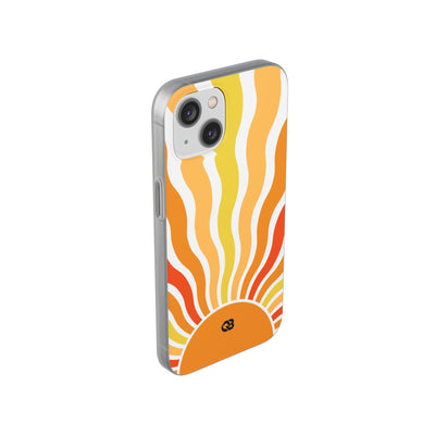 Amber Solar Waves · Soft Phone Case for iPhone