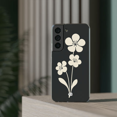 Black Lite Phone Case for Samsung - Obsidian Cream Bloom