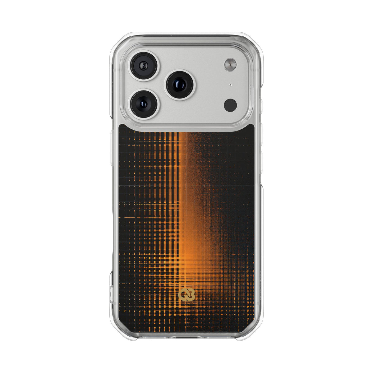 Amber Frequency · Clear Impact Magnetic Phone Case for iPhone · Orange