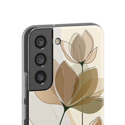 Beige Lite Phone Case for Samsung - Muted Ochre Petals