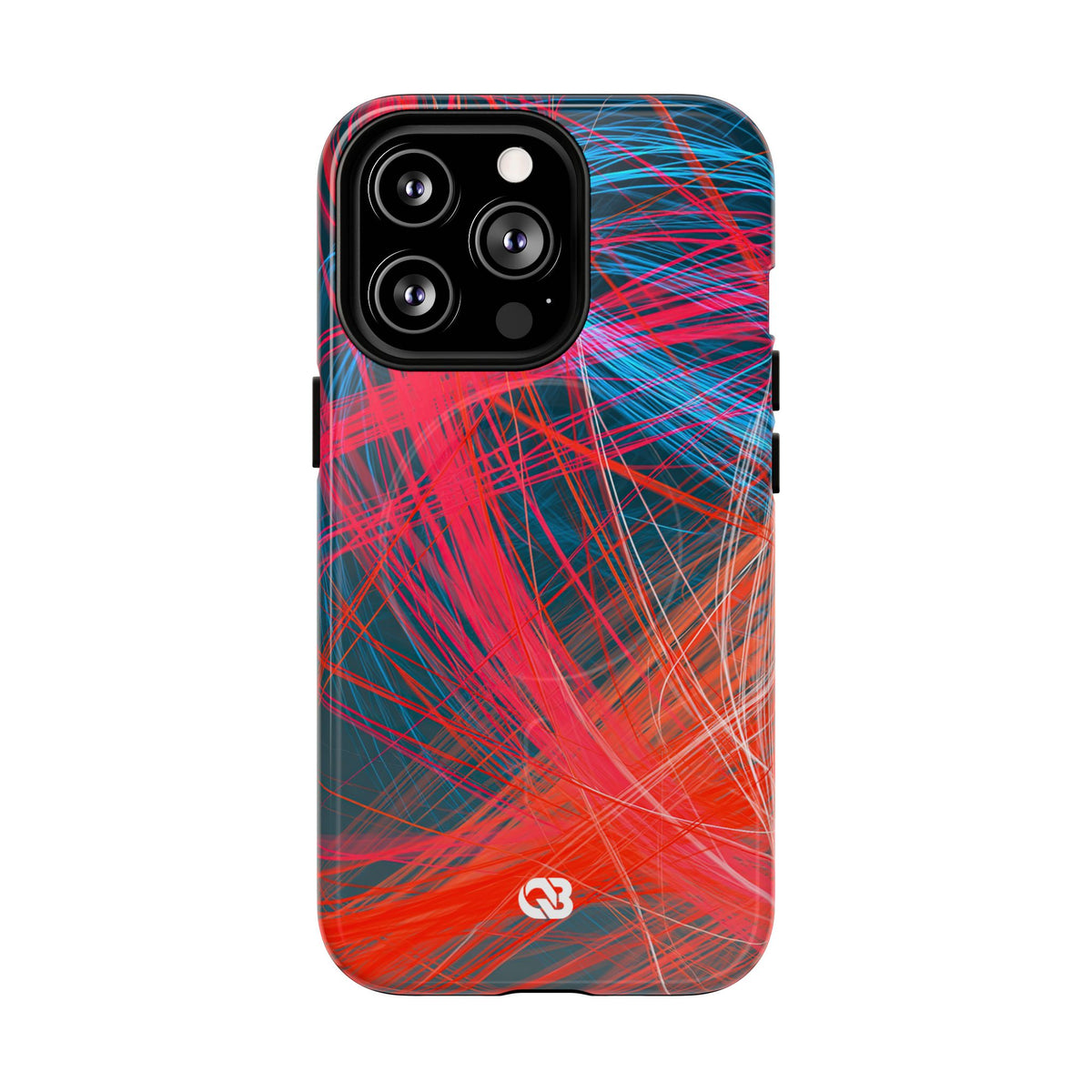 Neon Fiber Stream · Tough 2.0 Magnetic Phone Case for iPhone · Red