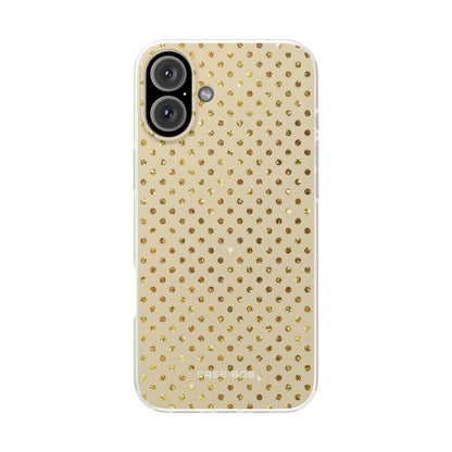 Gold Sparkle Grid iPhone 16 Plus Case - Soft