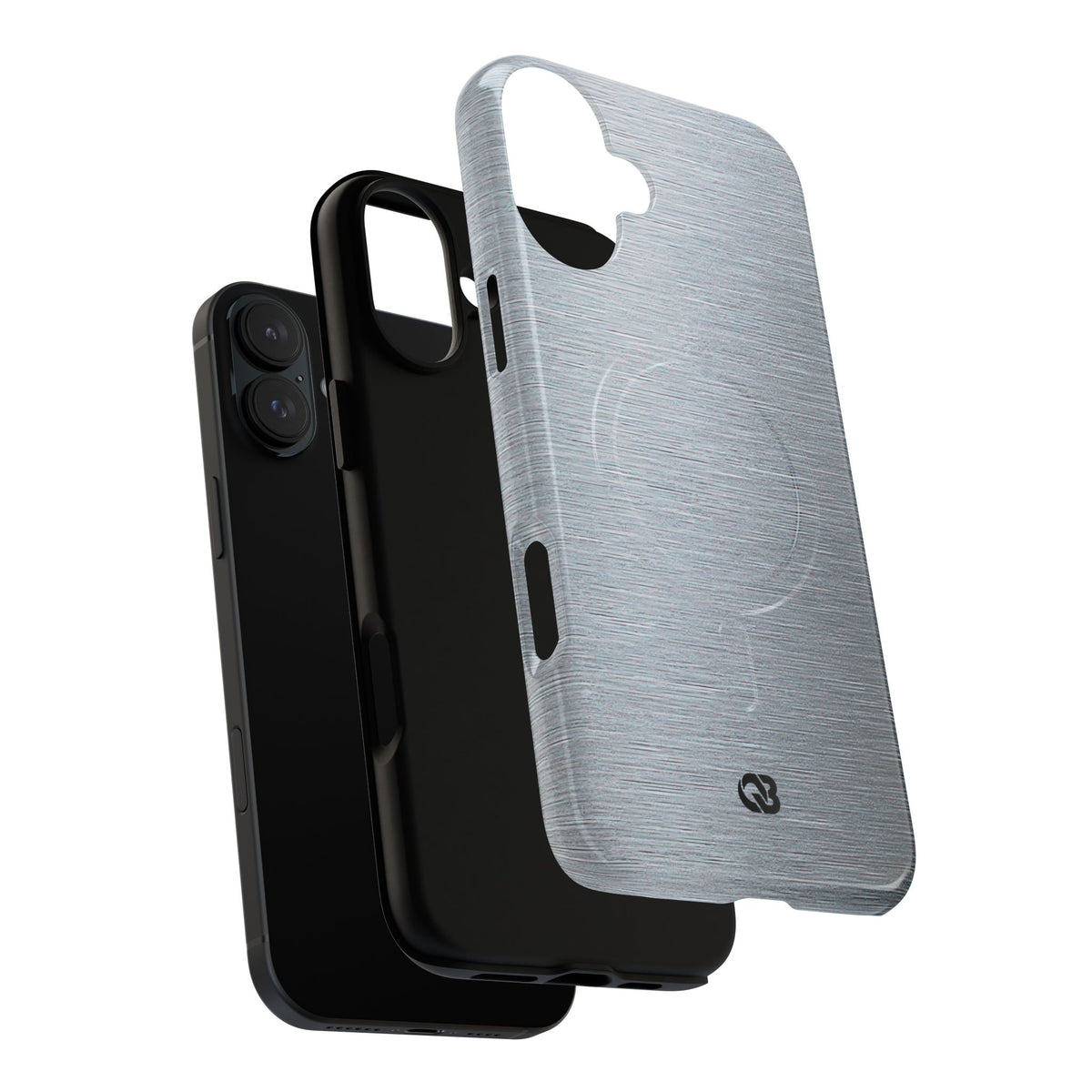 Brushed Aluminum · Tough 2.0 Magnetic Phone Case for iPhone · Silver