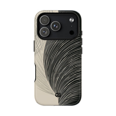Beige Tough 2.0 Magsafe Phone Case for iPhone - Obsidian Cream Plume