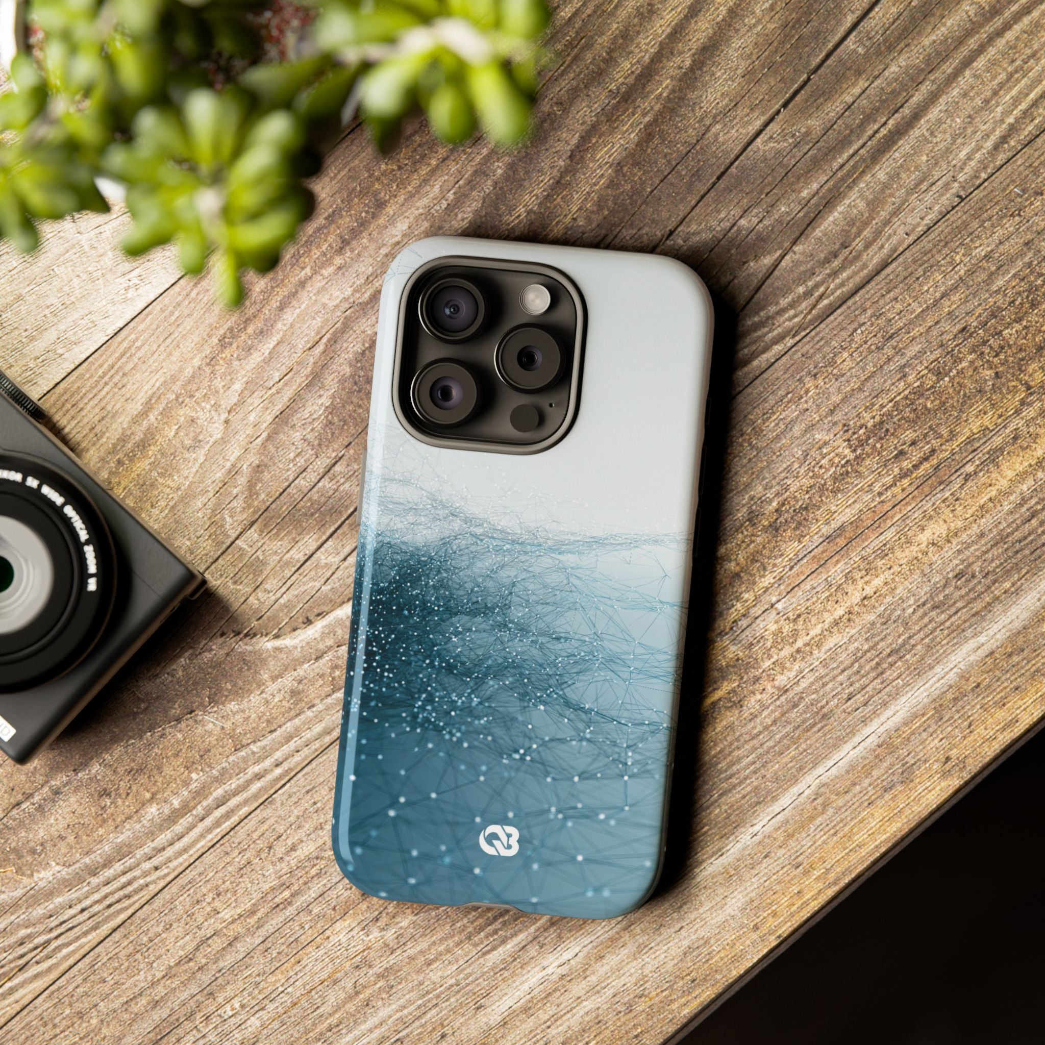 Teal Tough Phone Case for iPhone - Arctic Pulse Mesh