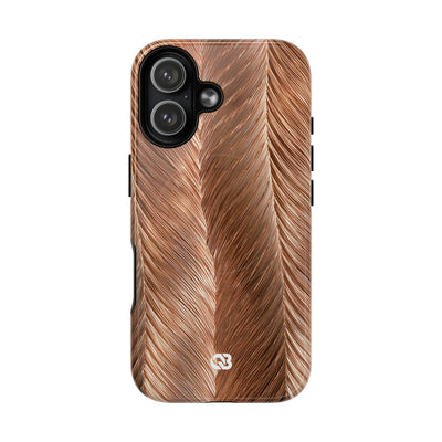 Rose Gold Weave · Tough 2.0 Magnetic Phone Case for iPhone · Brown