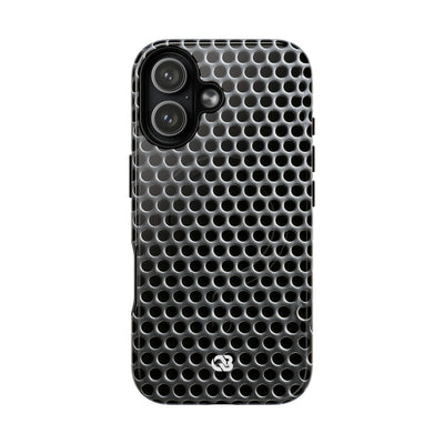 Brushed Perforated Steel · Tough 2.0 Magnetic Phone Case for iPhone · Silver