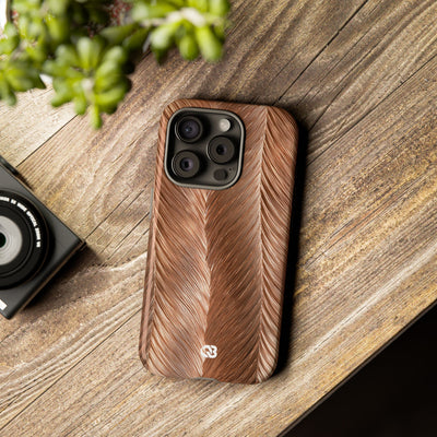 Rose Gold Weave · Tough Phone Case for iPhone · Brown