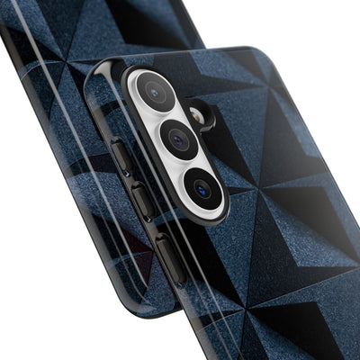 Blue Tough Phone Case for Samsung - Indigo Basalt Facets