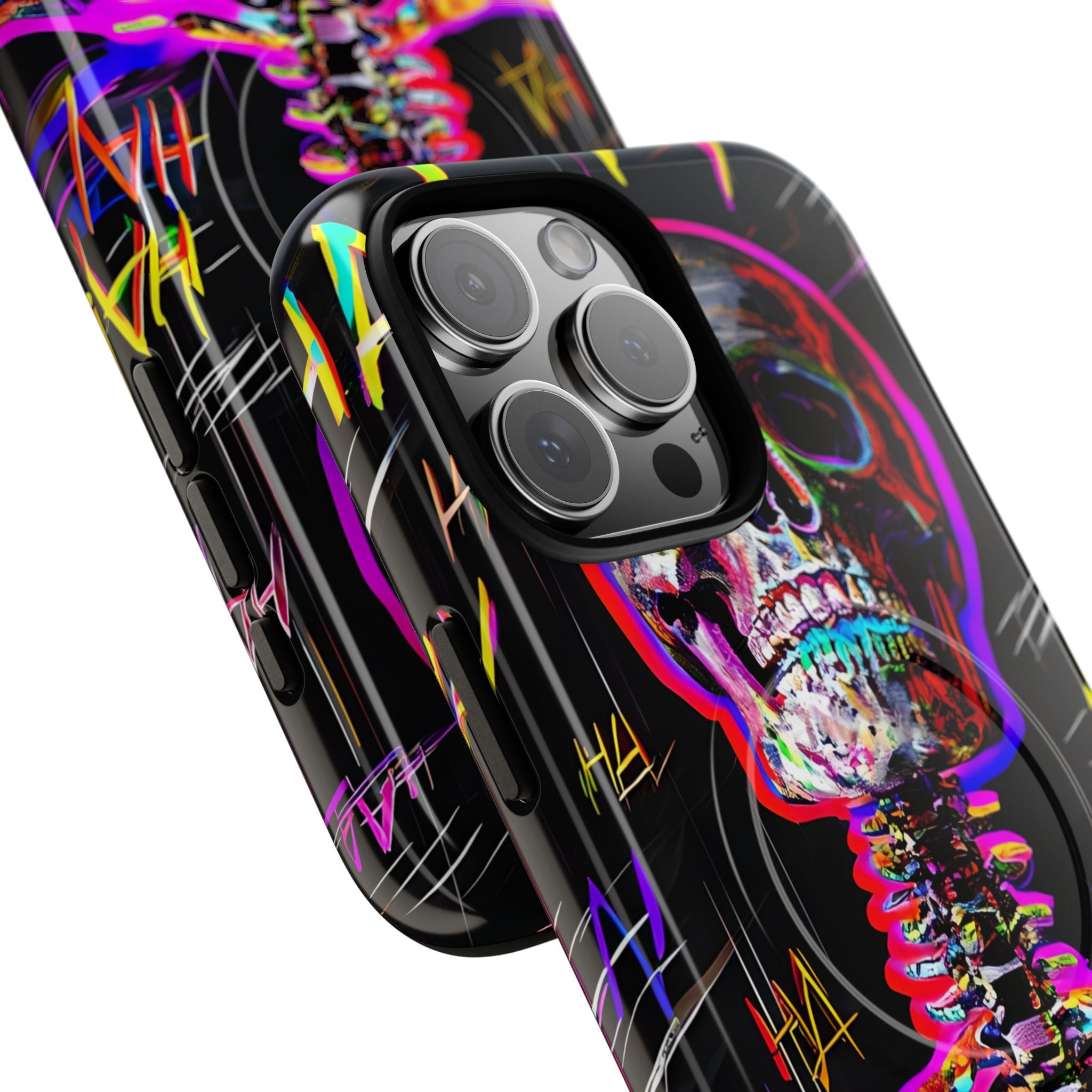 Neon Glitch Skeleton · Tough+ Coque de téléphone pour iPhone · Magsafe
