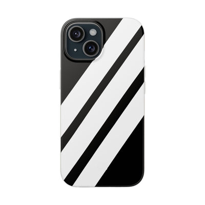 Obsidian White Bars · Soft Handyhülle für iPhone