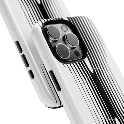 White Tough 2.0 Magsafe Phone Case for iPhone - Kinetic Mono Distortion