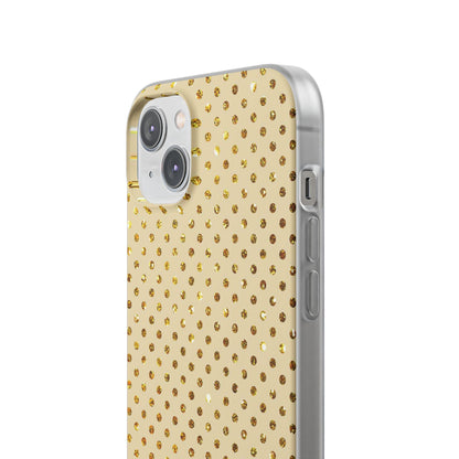 Gold Sparkle Grid iPhone 14 Plus Case - Soft