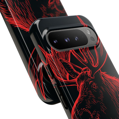 Nordic Elk · Tough Phone Case for Pixel ·  Black