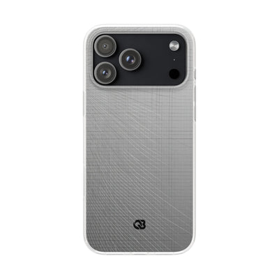 Grey Lite Phone Case for iPhone - Chrome Mesh Warp