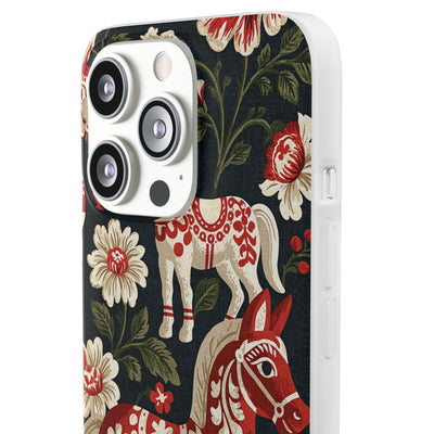 Nordic Dala Meadow · Lite Phone Case for iPhone ·  Red