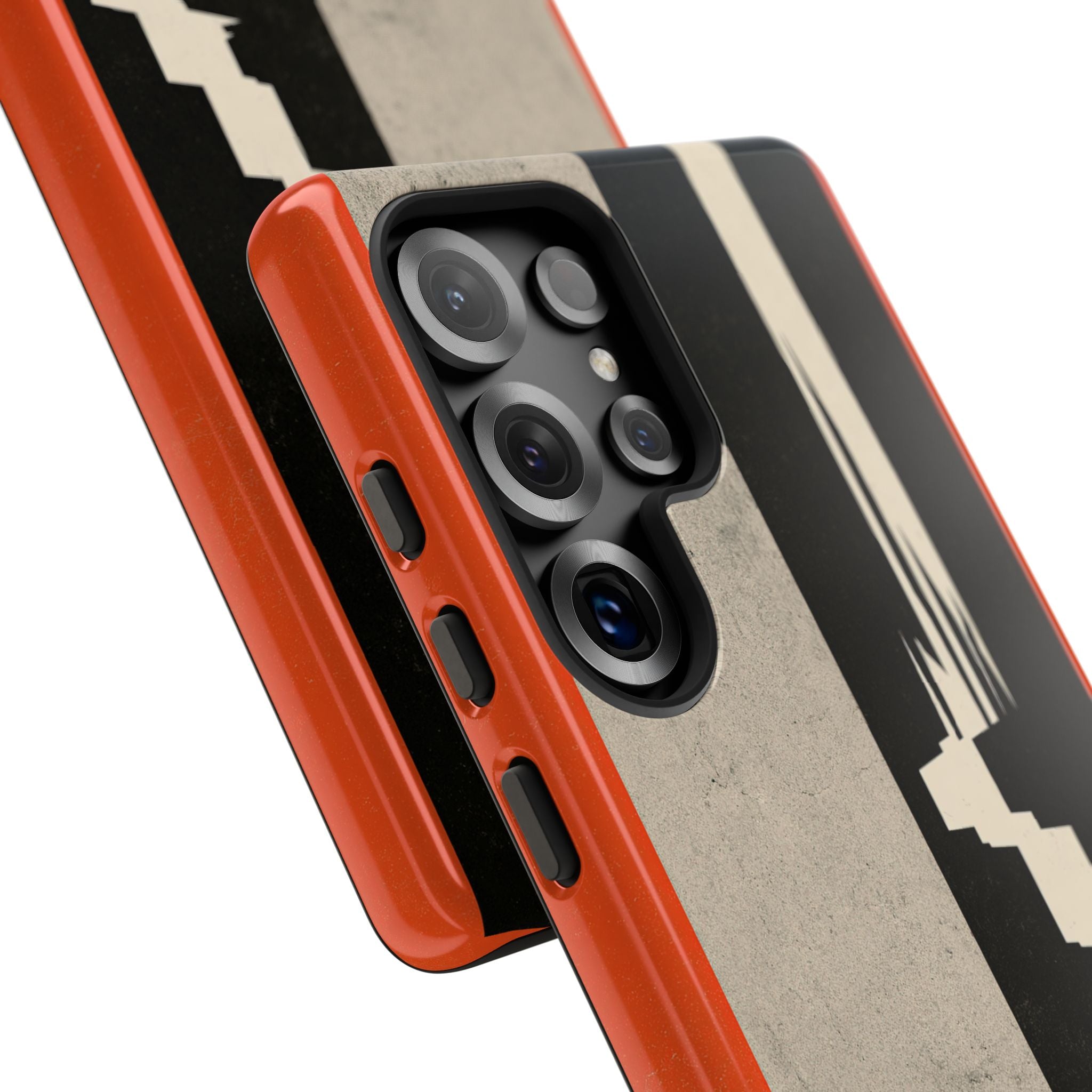 Orange Tough Phone Case for Samsung - Orange Monolith Rift