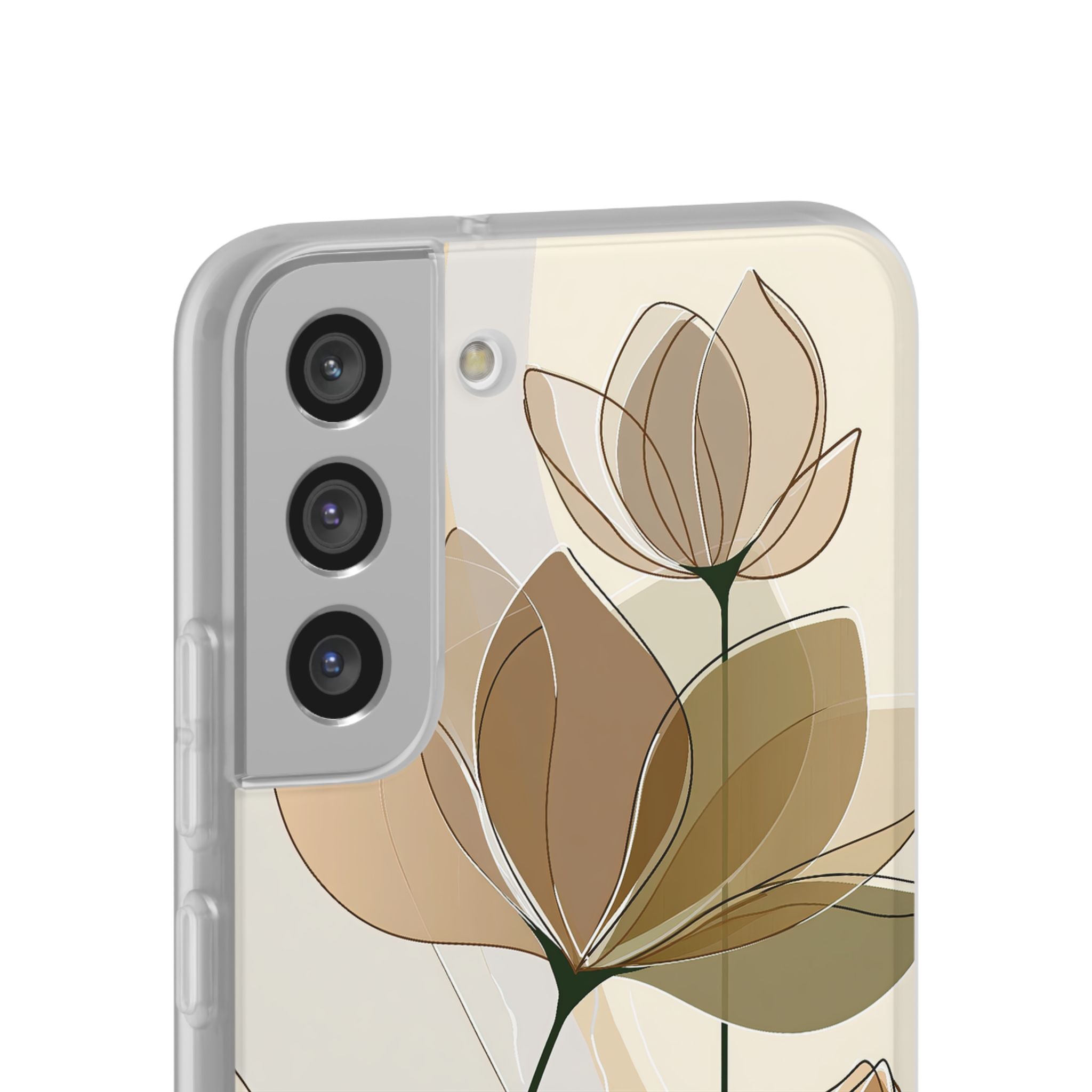 Beige Lite Phone Case for Samsung - Muted Ochre Petals