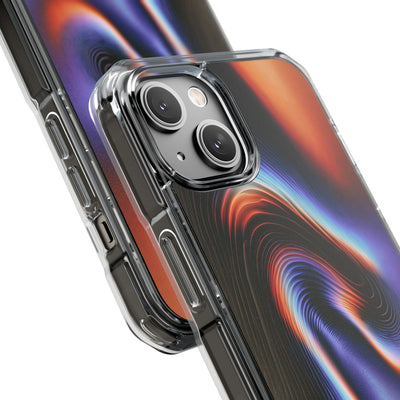Prismatic Resonance · Clear Impact Magnetic Phone Case for iPhone · Purple