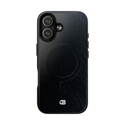Black Tough 2.0 Magsafe Phone Case for iPhone - Midnight Brushed Grain