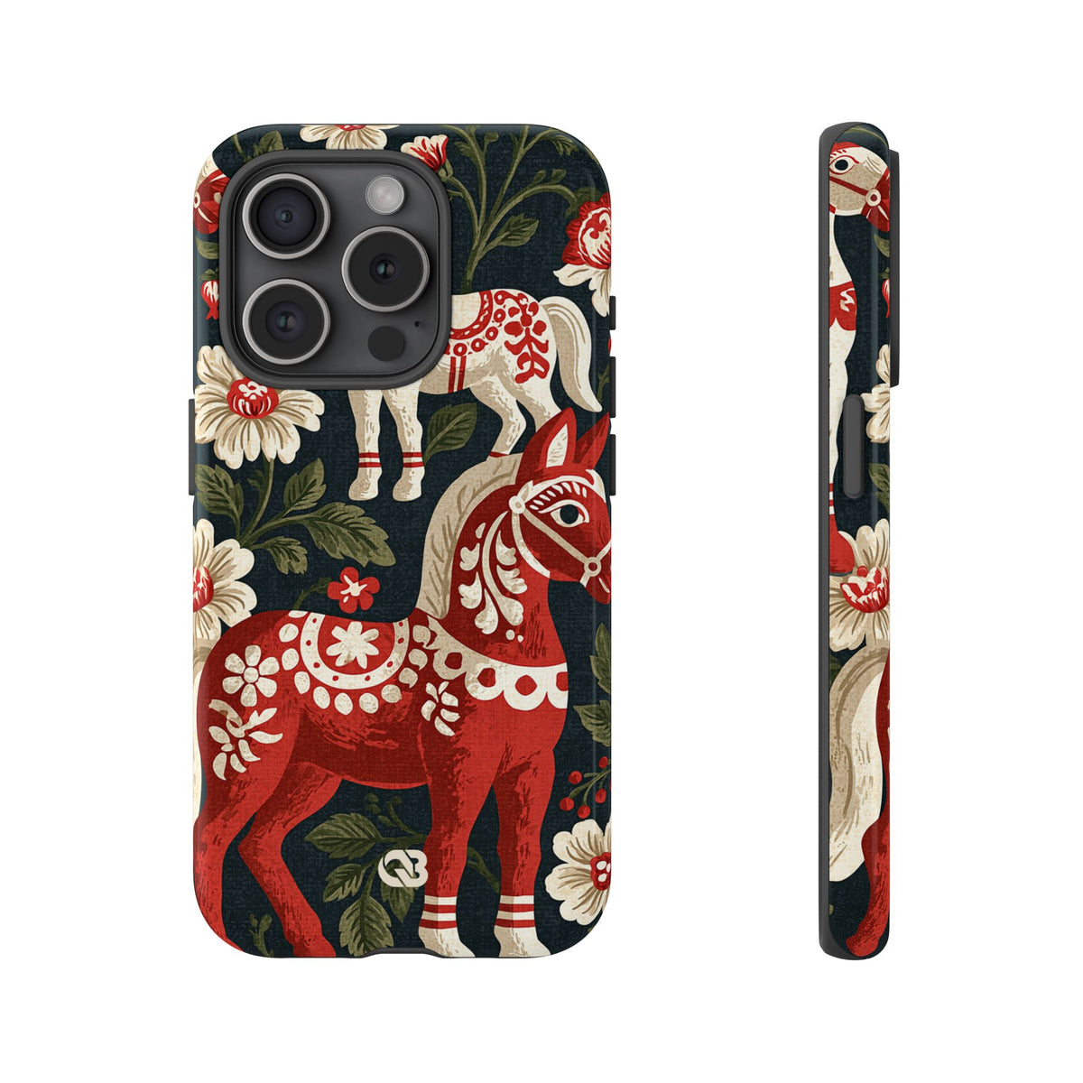 Nordic Dala Meadow · Tough Phone Case for iPhone · Red
