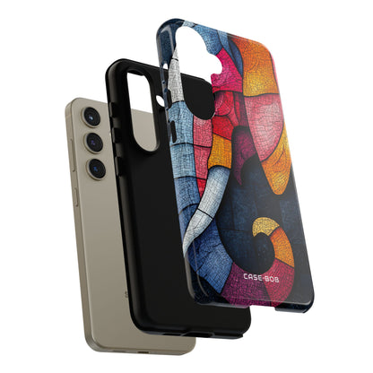 Elephant Mosaic Samsung S24 Skal - Tough