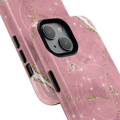 Rose Sparkle Marble · Tough+ Coque de téléphone pour iPhone · Magsafe