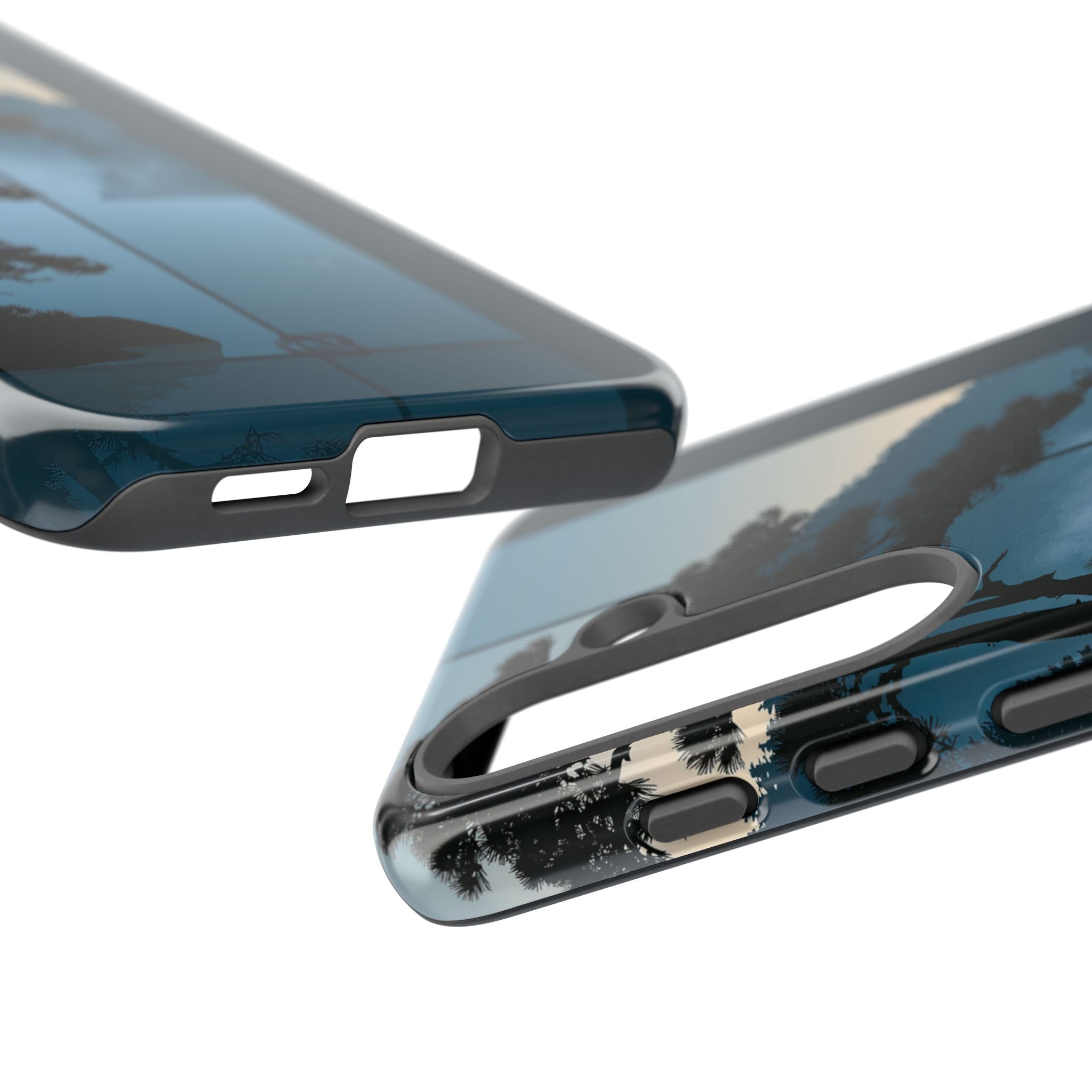 Blue Tough Phone Case for Samsung - Kyoto Mist Pine
