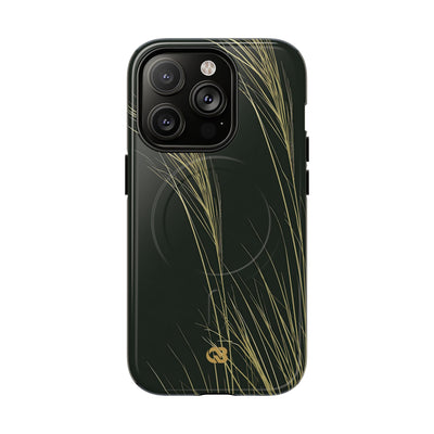 Green Tough 2.0 Magsafe Phone Case for iPhone - Midnight Gilded Grass