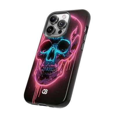 Neon Drip Skull · Tough Phone Case for iPhone · Black